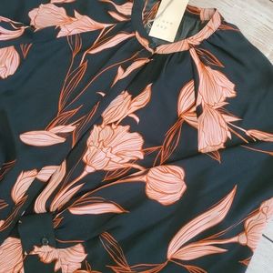 Floral Print button down dress